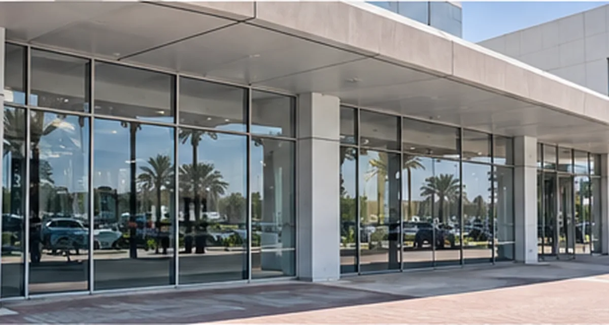 Commercial façade after signage removal