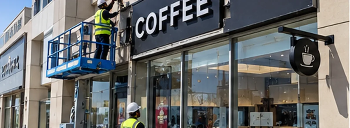 Retail shopfront sign and frontage
