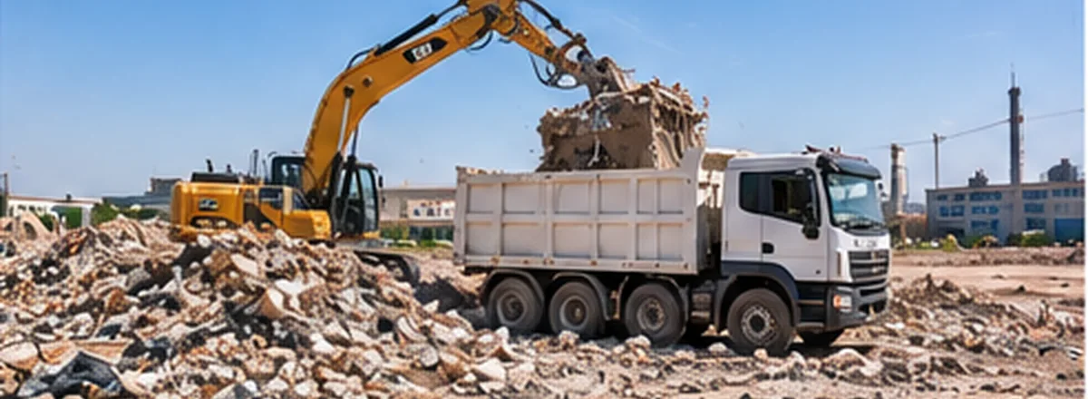 Industrial demolition site clearance