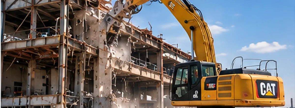 Factory demolition in Dubai