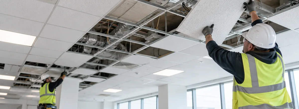Suspended ceiling and partition removal