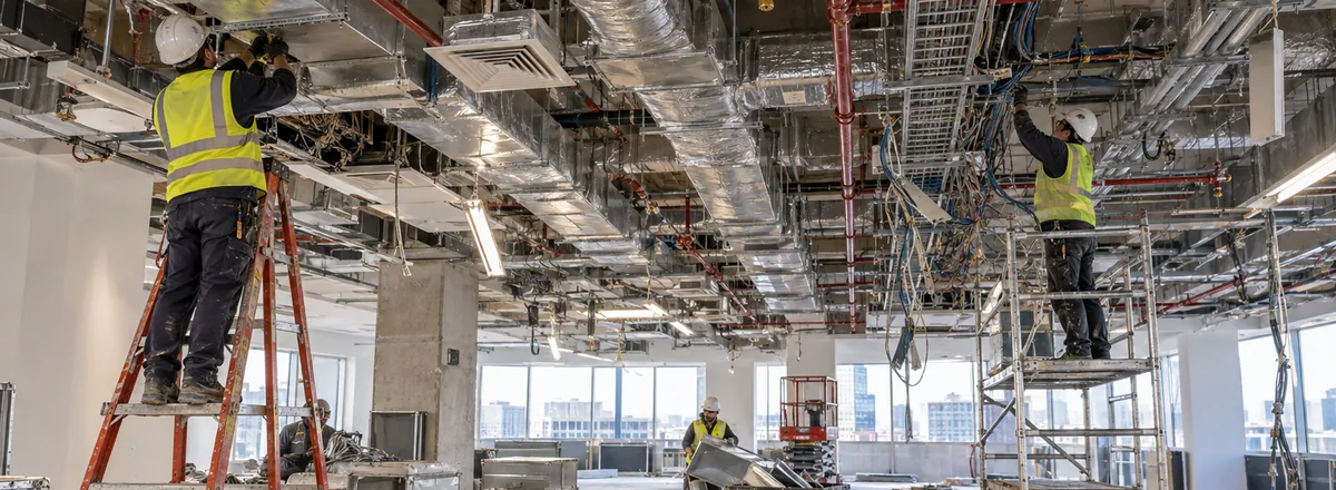 MEP services exposed in ceiling area