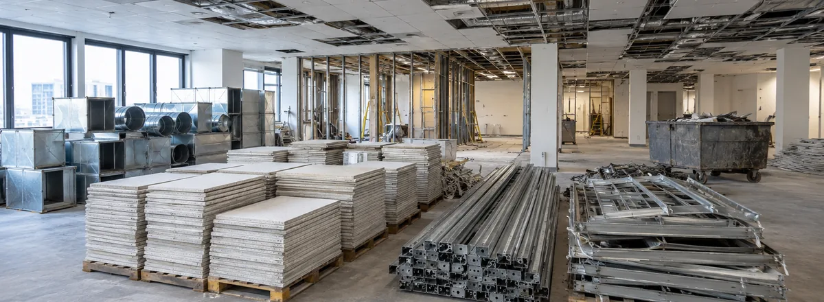 Open office floor ready for strip-out