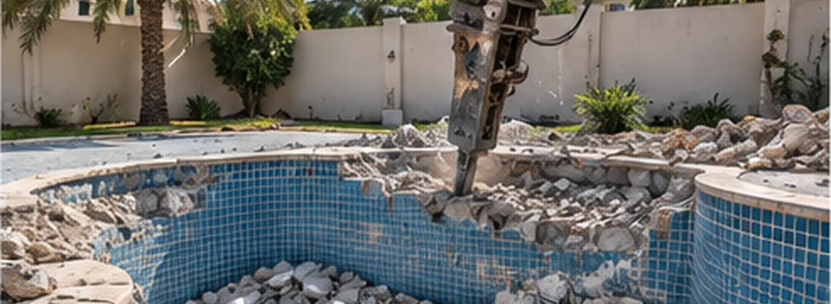 Swimming pool demolition